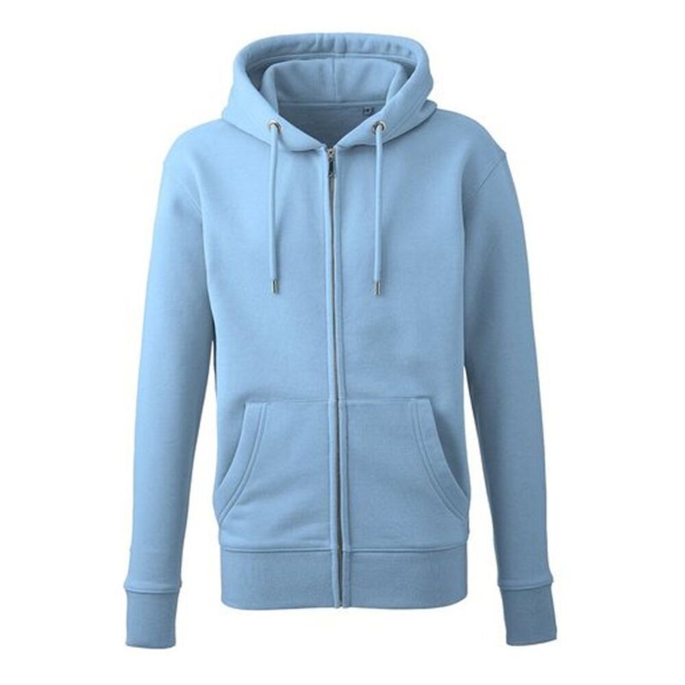 Anthem Mens Full Zip Hoodie / Light Blue